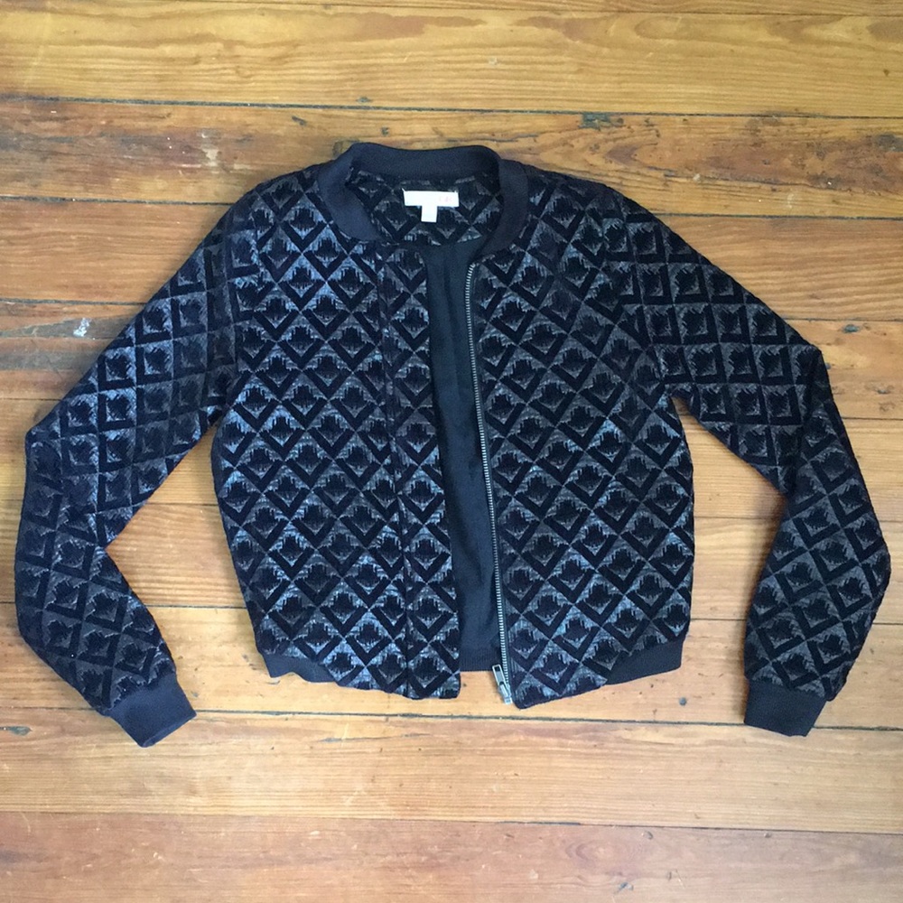 Gianni Bini Shimmery Zip-up Jacket